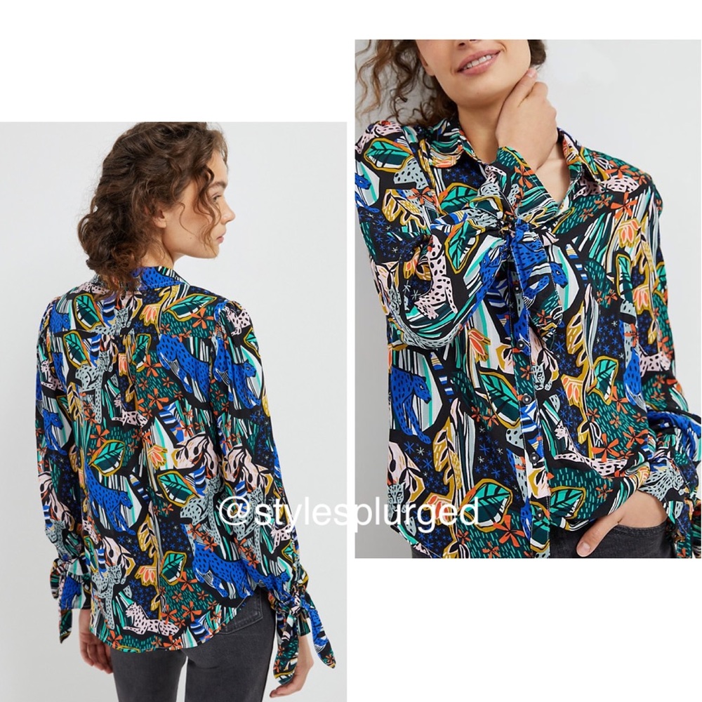 NWT ANTHRO Masha Volnova Carmiel Buttondown size 2